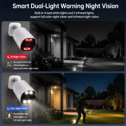 POE IP Security Camera 4MP 5MP 4K Smart Dual Light Night Vision Two Way Audio ONVIF IP67 Waterproof NVR ICSee App