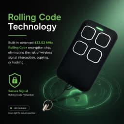 For 4D Doors Victory Art 2 Art 4 Garage Door Remote 433.92MHz Work with GA103 GA203 GA403 Sectional Door Motor Green Light