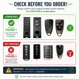 For 4D Doors Victory Art 2 Art 4 Garage Door Remote 433.92MHz Work with GA103 GA203 GA403 Sectional Door Motor Green Light