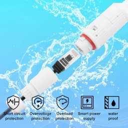 POE to USB-C Power Converter RJ45 Female to Type-C Male Charging Adapter Outdoor Waterproof for Security Camera Monitoring