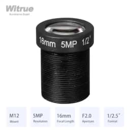 HD 5MP M12 Mount Lens 8MM 12MM 16MM with 650nm IR Filter Aperture F2.0 Format 1/2.5" for Surveillance Security CCTV Cameras