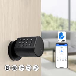 Smart Euro Cylindrical Door Lock ttlock app Keyless Security Entry Mechanical Key Waterproof fingerprint door lock For home