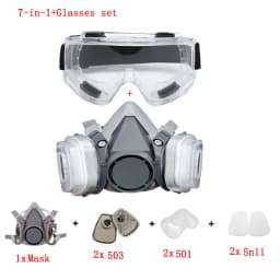 6200 Half Face Dust Mask Safety Work 503 5N11 Particle Filters Goggles Fit For Industrial Labor Paint Spray Decoration Grinding