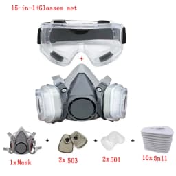 6200 Half Face Dust Mask Safety Work 503 5N11 Particle Filters Goggles Fit For Industrial Labor Paint Spray Decoration Grinding