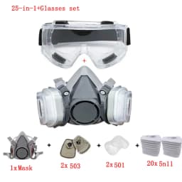 6200 Half Face Dust Mask Safety Work 503 5N11 Particle Filters Goggles Fit For Industrial Labor Paint Spray Decoration Grinding