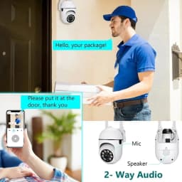 8MP WiFi Camera 2.4G Security Surveillance PTZ IR Night Vision Motion Detection Home Security Camera with 2 Antennas for Child