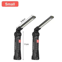 High Power LED Work Light 5 Lighting Mode Rechargeable Flashlight Inspection Lamp with Magnetic Power Bank 18650 Battery Torch