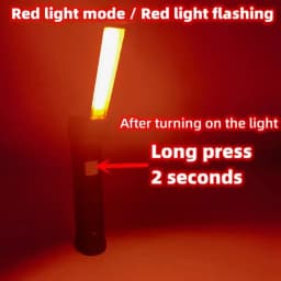 High Power LED Work Light 5 Lighting Mode Rechargeable Flashlight Inspection Lamp with Magnetic Power Bank 18650 Battery Torch