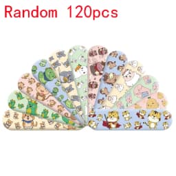 100pcs Cartoon Animal Pattern Waterproof Hemostasis Kids Band Aid Stickers Adhesive Bandage Wound Strips Plasters for Children