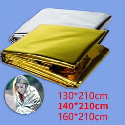 Survival Blanket Outdoor Survive Emergency Rescue First Aid Kit Windproof Waterproof Foil Thermal Blanket for Camping Hiking