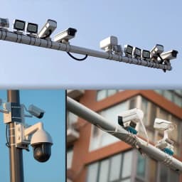 Dahua PFA152-E Pole Mount Bracket Street Lamp Pole Camera Mounting Bracket Black White Aluminum CCTV Bracket For Dahua IP Camera