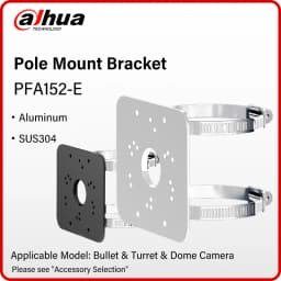 Dahua PFA152-E Pole Mount Bracket Street Lamp Pole Camera Mounting Bracket Black White Aluminum CCTV Bracket For Dahua IP Camera