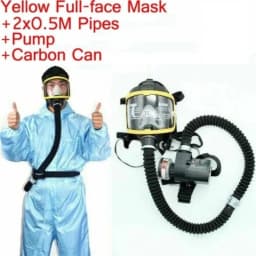 Protective Electric Constant Flow Supplied Air System Gas Mask Respirator Workplace Safety Supplie Full Face Gas Mask Respirator