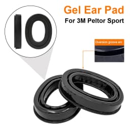 Gel Ear Pads for 3M PELTOR Earmuffs, Personal Protective Equipment ,Comfort Replacement Ear Muffs Cushions,Black
