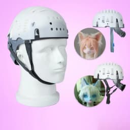 Furry Costume Fursuit Kigurumi Skull Headwear Breathable Anti-collision Animal Doll Kig Head Base Adjustable Impact Protection