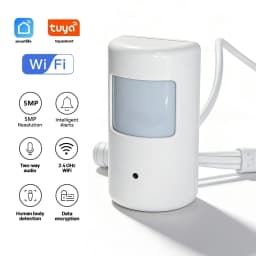 Tuya Smart WiFi IP Camera PIR Shell Design Indoor Hidden Security Camera 2MP 5MP Night Vision 2-Way Audio Motion Detection Cam
