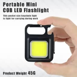 Super Bright 1500LM Work Light COB 500mah LED Flashlight Pocket Keychain USB Rechargeable Waterproof For Outdoor Camping