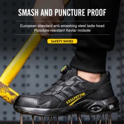 Steel Toe Shoes for Men Indestructible Work Shoes Lightweight Non Slip Safety Shoes Air Shock Sneakers Construction Work Shoes