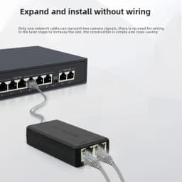 2 Port Gigabit POE Extender 10/100/1000Mbps POE Repeater Extender IEEE802.3af.at Standard for NVR IP Camera AP IP VOICE POE