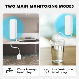 Tuya WiFi or Zigbee Water Level Sensor Leakage Alarm Flood Leak Detector Smart Home Life APP Water Alert Overflow Alarm Security