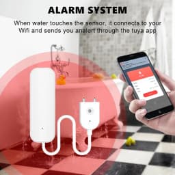 Tuya WiFi or Zigbee Water Level Sensor Leakage Alarm Flood Leak Detector Smart Home Life APP Water Alert Overflow Alarm Security