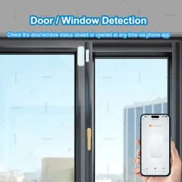 Tuya Zigbee Smart Door Sensor Contact Sensor Window Door Open Closed Detector Home Security Protection Device Works With Z2MQTT