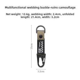 ISE MOUNT Outdoor Multifunctional Ribbon Buckle Short Eagle Beak Keychain Backpack Tactical Extension Belt