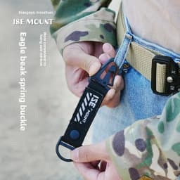 ISE MOUNT Outdoor Multifunctional Ribbon Buckle Short Eagle Beak Keychain Backpack Tactical Extension Belt