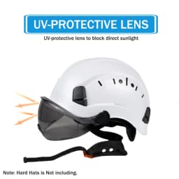 External Visor Goggles Accessories for Safety Helmet Replaceable With ANSI and CE Certification Clear Visor&Tinted Visor