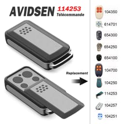 New AVIDSEN 114253 104700 104350 104257 104251 104250 614701 654250 654100 433.92MHz Garage Door / Electric Gate Remote Control