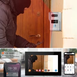 Support Tuya APP 7Inch Video DoorPhone Intercom System RFID Doorbell Camera Monitor Talk App Unlock HD Night Vision for Villa