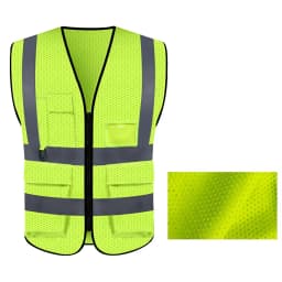Summer Mesh Safety Vest Hi Vis Construction Work Clothes for Men Women Breathable Volunteer Uniform Custom Logo
