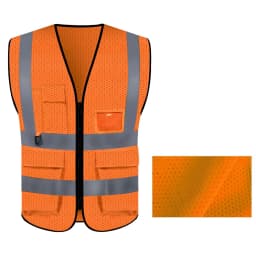 Summer Mesh Safety Vest Hi Vis Construction Work Clothes for Men Women Breathable Volunteer Uniform Custom Logo