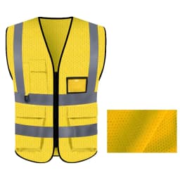 Summer Mesh Safety Vest Hi Vis Construction Work Clothes for Men Women Breathable Volunteer Uniform Custom Logo