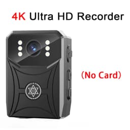Mini 4K HD Cameras with WIFi 3000mAh Digtal Video Recorder with IPS Screen Night Vision Police Body Camera Portable Camcorder