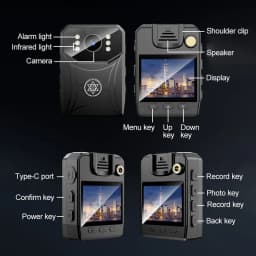 Mini 4K HD Cameras with WIFi 3000mAh Digtal Video Recorder with IPS Screen Night Vision Police Body Camera Portable Camcorder