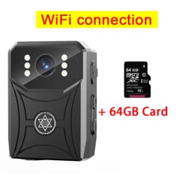 Mini 4K HD Cameras with WIFi 3000mAh Digtal Video Recorder with IPS Screen Night Vision Police Body Camera Portable Camcorder