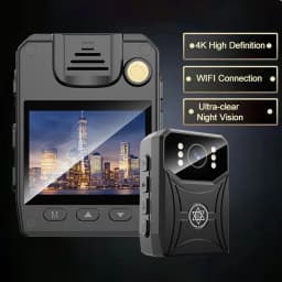 Mini 4K HD Cameras with WIFi 3000mAh Digtal Video Recorder with IPS Screen Night Vision Police Body Camera Portable Camcorder