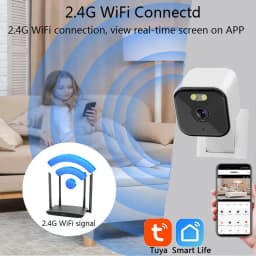WiFi Tuya Camera Smart Home Security Camera 4MP HD Color Night Baby Monitor Two Way Audio Video Surveillance Security
