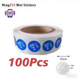20/50/100Pcs Blue Adhesive NFC Programmable NFC Tags Compatible With Android & IPhone 504 Bytes Memory 13.56 Mhz Sticker