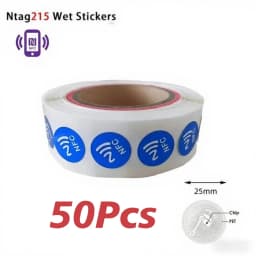 20/50/100Pcs Blue Adhesive NFC Programmable NFC Tags Compatible With Android & IPhone 504 Bytes Memory 13.56 Mhz Sticker