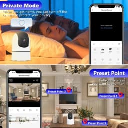 ANSVICAM Tuya 6MP HD 5G WiFi Indoor Security Camera 6x Zoom Baby Monitor Night Vision Auto Motion Detection 2-Way Audio Cameras