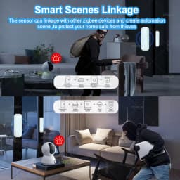 4Pcs Zigbee Door Window Sensor Smart Home Security Burglar Wireless Window Open Closed Detector Works With Gateway Zigbee2MQTT