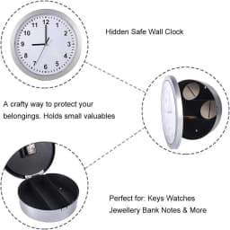 Creative Wall Clock Hidden Safe Box Sight Secret Compartment Hide Cash Jewelry Keys Valueables For Home Office Decoration Safe