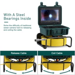 9" HD 1080P DVR/WiFi 16GB Card IP68 20/30/50M SYANSPAN Pipe Inspection Camera 23mm Drain Sewer Pipeline Industrial Endoscope