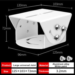 Aluminum Alloy/Metal/Stainless Steel Camera Mounting Holder Base for Video Surveillance Base Monitoring Universal Joint Bracket