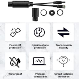Waterproof 1000Mbps POE Splitter 48V to 12V IEEE 802.3af/at Adapter for Outdoor IP Camera CCTV Security System
