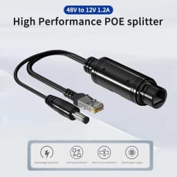 Waterproof 1000Mbps POE Splitter 48V to 12V IEEE 802.3af/at Adapter for Outdoor IP Camera CCTV Security System
