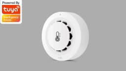 Tuya WiFi or Zigbee Smoke Detector with Temperature Humidity Detect 3 In 1 Support 80dB Sound Alarm Remote Push Alert Function