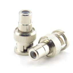 2pcs BNC Male End to RCA Female Plug COAX Adapter Connector Adapter F/M Couple for Security System Video CCTV Camera B5